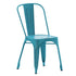 Commercial Grade Distressed Metal Indoor-Outdoor Stackable Chair