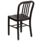Black-Antique Gold |#| Black-Gold Metal Indoor-Outdoor Chair - Kitchen Chair - Restaurant Seating