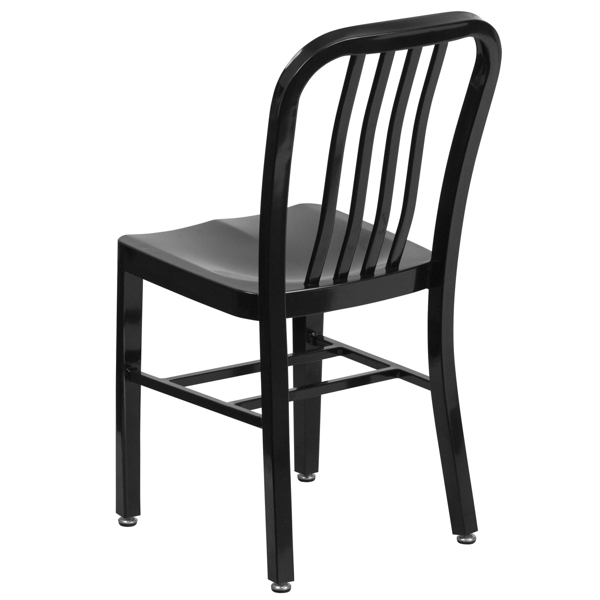 Black |#| Black Metal Indoor-Outdoor Chair - Kitchen Chair - Restaurant Seating