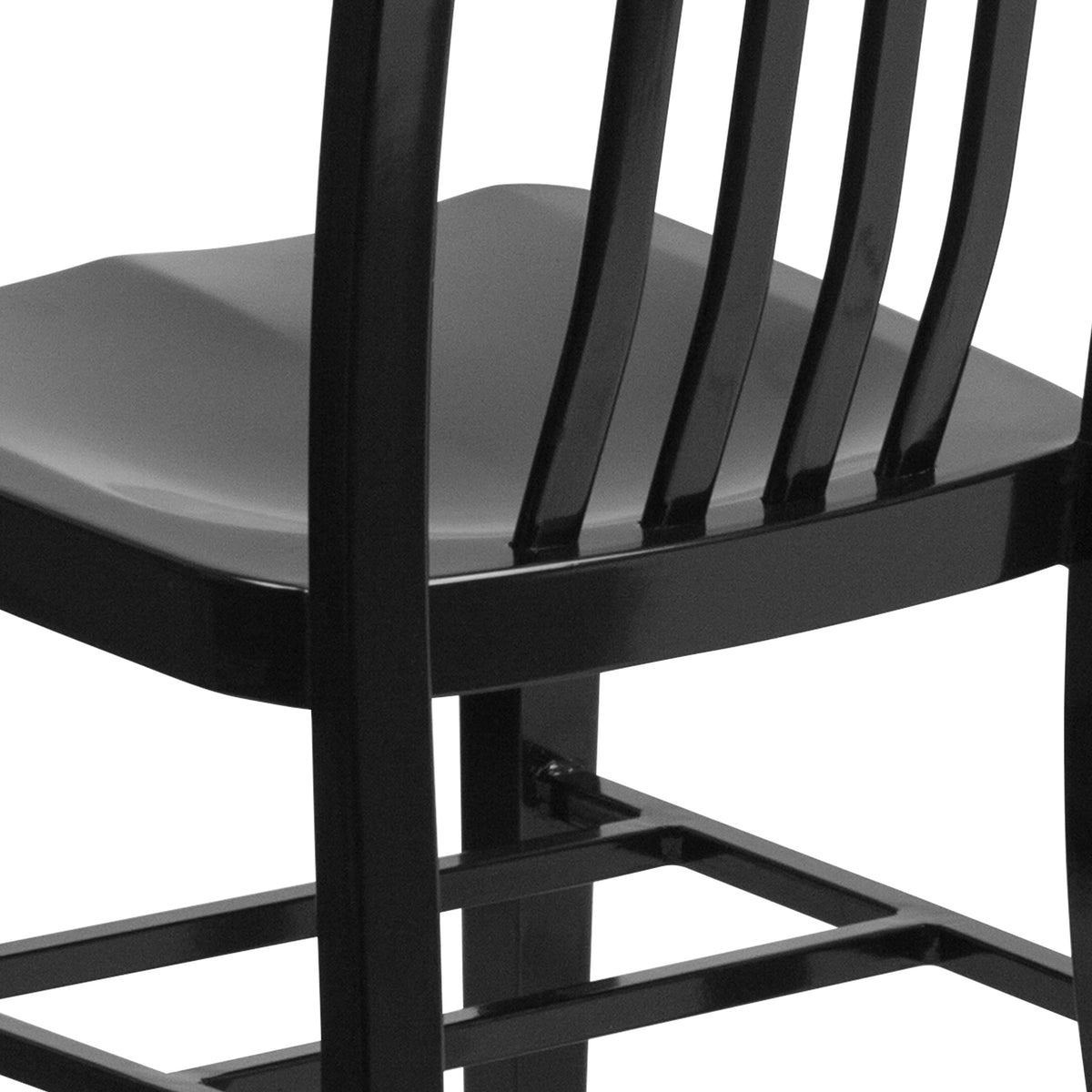 Black |#| Black Metal Indoor-Outdoor Chair - Kitchen Chair - Restaurant Seating