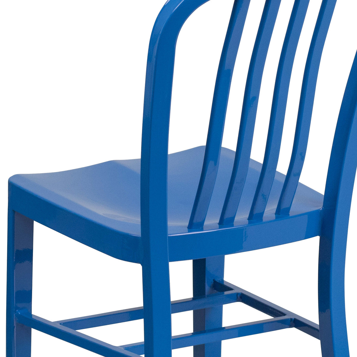 Blue |#| Blue Metal Indoor-Outdoor Chair - Kitchen Chair - Restaurant Seating