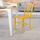 Yellow |#| Yellow Metal Indoor-Outdoor Chair -Kitchen Chair - Restaurant Seating