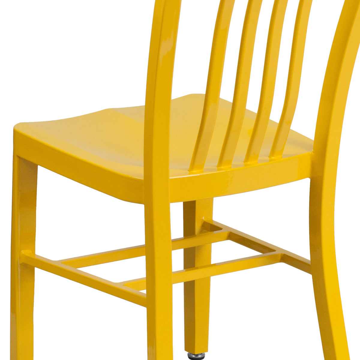 Yellow |#| Yellow Metal Indoor-Outdoor Chair -Kitchen Chair - Restaurant Seating