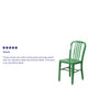 Green |#| Green Metal Indoor-Outdoor Chair - Kitchen Chair - Restaurant Seating