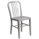 Silver |#| Silver Metal Indoor-Outdoor Chair - Kitchen Chair - Restaurant Seating