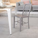 Silver |#| Silver Metal Indoor-Outdoor Chair - Kitchen Chair - Restaurant Seating