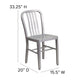 Silver |#| Silver Metal Indoor-Outdoor Chair - Kitchen Chair - Restaurant Seating