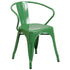 Commercial Grade Metal Indoor-Outdoor Chair with Arms