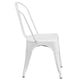 White |#| White Metal Indoor-Outdoor Stackable Chair - Restaurant Chair - Bistro Chair