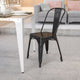 Black |#| Black Metal Indoor-Outdoor Stackable Chair - Restaurant Chair - Bistro Chair