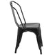 Black |#| Black Metal Indoor-Outdoor Stackable Chair - Restaurant Chair - Bistro Chair