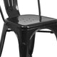 Black |#| Black Metal Indoor-Outdoor Stackable Chair - Restaurant Chair - Bistro Chair