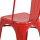 Red |#| Red Metal Indoor-Outdoor Stackable Chair - Restaurant Chair - Bistro Chair