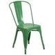 Green |#| Green Metal Indoor-Outdoor Stackable Chair - Restaurant Chair - Bistro Chair