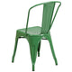 Green |#| Green Metal Indoor-Outdoor Stackable Chair - Restaurant Chair - Bistro Chair