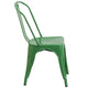 Green |#| Green Metal Indoor-Outdoor Stackable Chair - Restaurant Chair - Bistro Chair