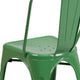 Green |#| Green Metal Indoor-Outdoor Stackable Chair - Restaurant Chair - Bistro Chair