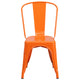 Orange |#| Orange Metal Indoor-Outdoor Stackable Chair - Restaurant Chair - Bistro Chair