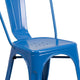 Blue |#| Blue Metal Indoor-Outdoor Stackable Chair - Restaurant Chair - Bistro Chair