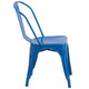 Blue |#| Blue Metal Indoor-Outdoor Stackable Chair - Restaurant Chair - Bistro Chair