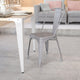 Silver |#| Silver Metal Indoor-Outdoor Stackable Chair - Restaurant Chair - Bistro Chair