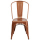 Copper |#| Copper Metal Indoor-Outdoor Stackable Chair - Kitchen Furniture - Café Chair