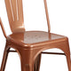 Copper |#| Copper Metal Indoor-Outdoor Stackable Chair - Kitchen Furniture - Café Chair