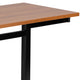 Cherry Computer Desk with Black Metal Frame - Office Furniture - Writing Desk