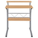 Maple |#| Maple Computer Desk with Top and Lower Storage Shelves