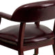 Oxblood Vinyl |#| Oxblood Vinyl Luxurious Conference Chair with Accent Nail Trim and Casters