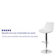 White Vinyl |#| White Vinyl Adjustable Height Gas Lift Swivel Bar Stool - Kitchen Dining Stool