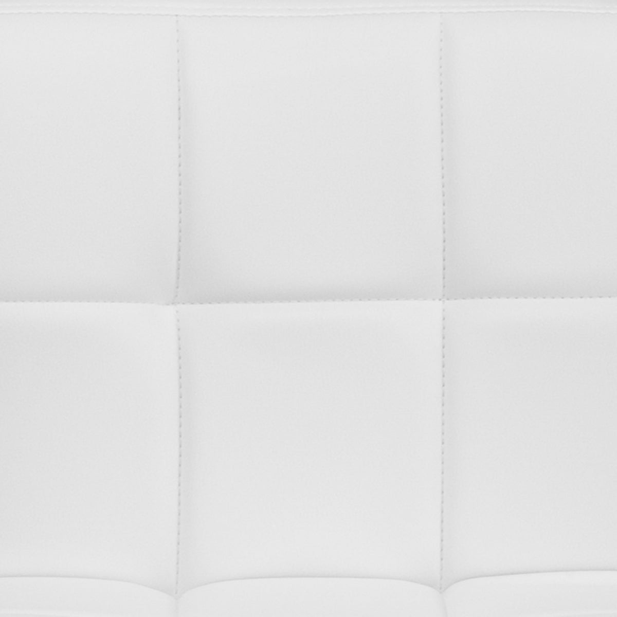 White |#| Contemporary White Quilted Vinyl Adjustable Height Barstool with Chrome Base