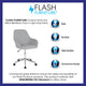 Light Gray Fabric |#| Home & Office Light Gray Fabric upholstered Mid-Back Swivel Chair