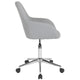 Light Gray Fabric |#| Home & Office Light Gray Fabric upholstered Mid-Back Swivel Chair