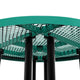 Green |#| Commercial 46 Inch Round Expanded Mesh Metal Picnic Table with Anchors - Green