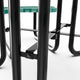 Green |#| Commercial 46 Inch Round Expanded Mesh Metal Picnic Table with Anchors - Green