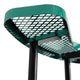 Green |#| Commercial 46 Inch Round Expanded Mesh Metal Picnic Table with Anchors - Green