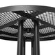 Black |#| Commercial 46 Inch Round Expanded Mesh Metal Picnic Table with Anchors - Black