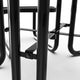 Black |#| Commercial 46 Inch Round Expanded Mesh Metal Picnic Table with Anchors - Black