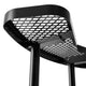 Black |#| Commercial 46 Inch Round Expanded Mesh Metal Picnic Table with Anchors - Black