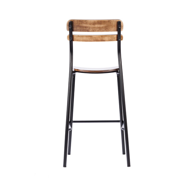 Antique Copper |#| Commercial Solid Wood Bar Stool with Black Frame and Antique Copper Finish