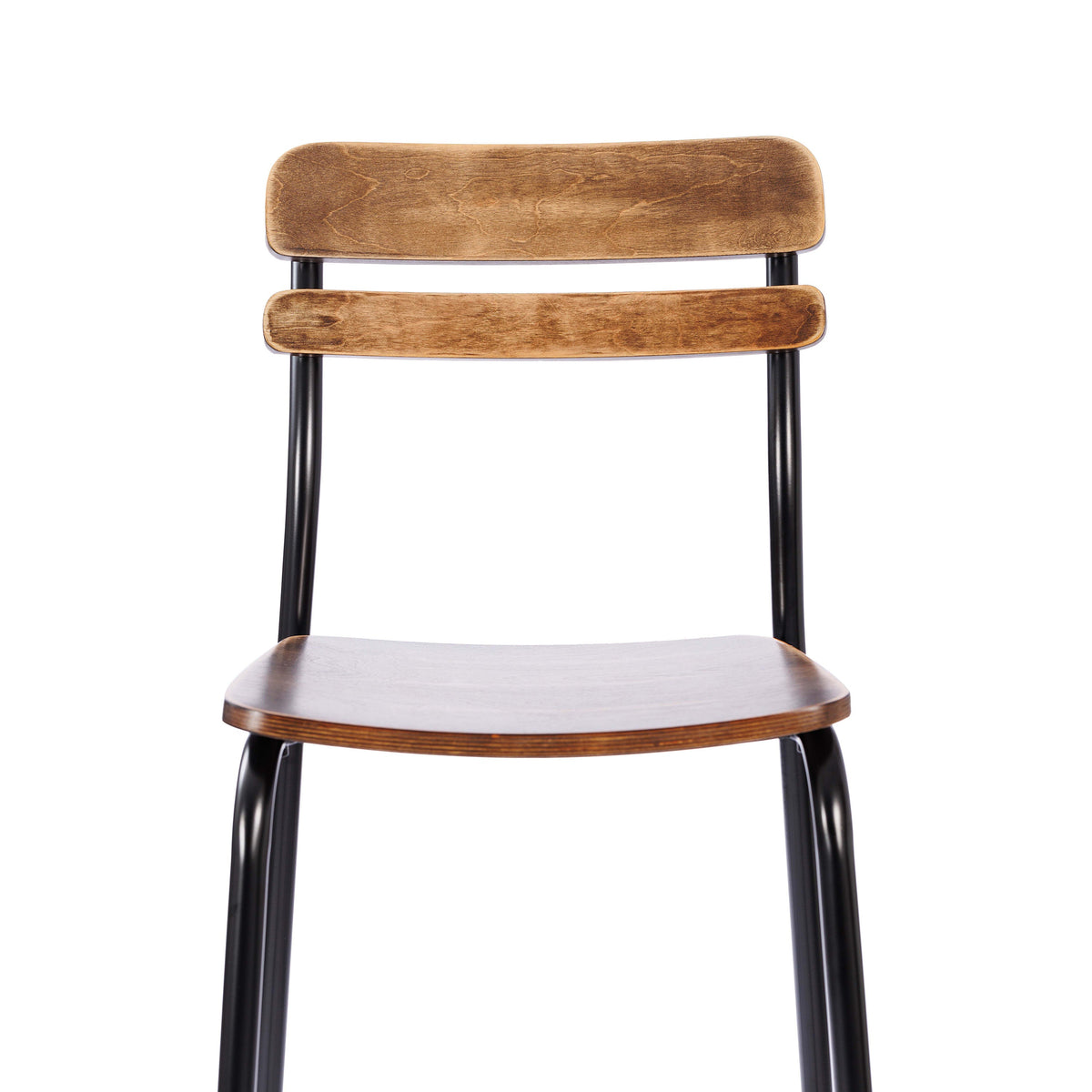 Antique Copper |#| Commercial Solid Wood Bar Stool with Black Frame and Antique Copper Finish