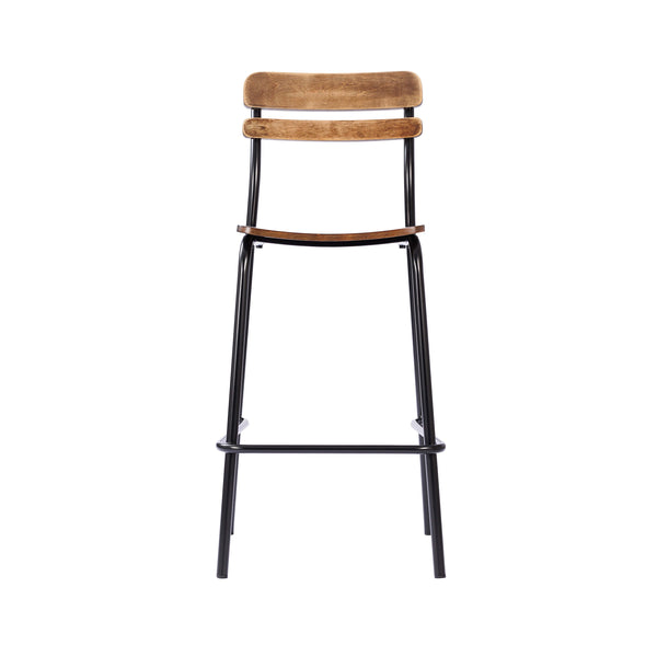 Antique Copper |#| Commercial Solid Wood Bar Stool with Black Frame and Antique Copper Finish