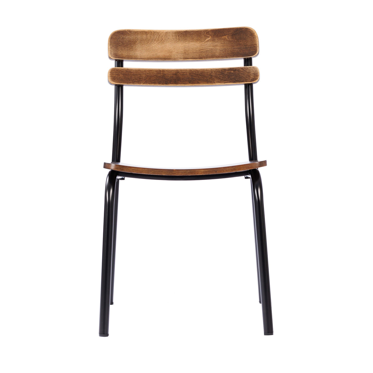 Antique Copper |#| Commercial Solid Wood Dining Chair with Black Frame and Antique Copper Finish
