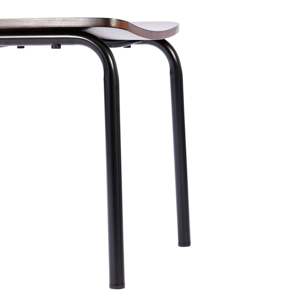 Antique Copper |#| Commercial Solid Wood Dining Chair with Black Frame and Antique Copper Finish