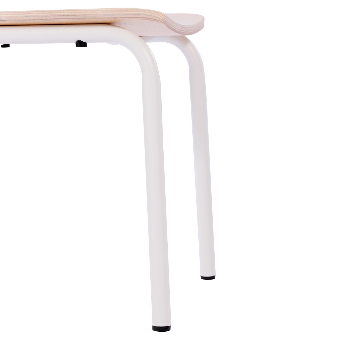 Antique White |#| Commercial Solid Wood Dining Chair with White Frame and Antique White Finish