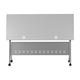 Gray Top/Gray Frame |#| Commercial Nesting Flip Training Table with Steel Frame and Y-Legs in Gray