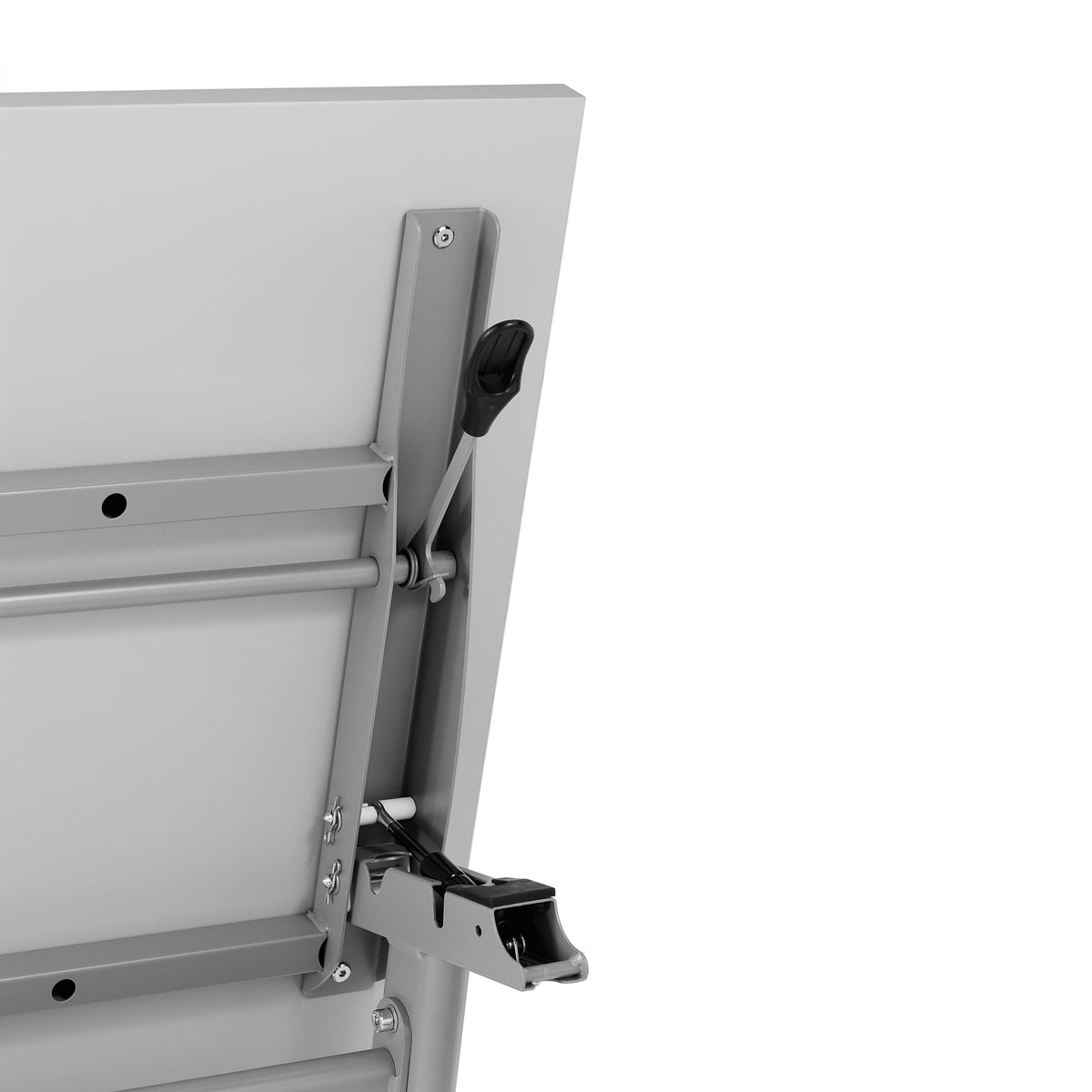 Gray Top/Gray Frame |#| Commercial Nesting Flip Training Table with Steel Frame and Y-Legs in Gray