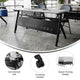 Gray Top/Black Frame |#| Commercial Nesting Flip Training Table with Steel Frame and Y-Legs in Gray/Black