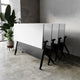 Gray Top/Black Frame |#| Commercial Nesting Flip Training Table with Steel Frame and Y-Legs in Gray/Black